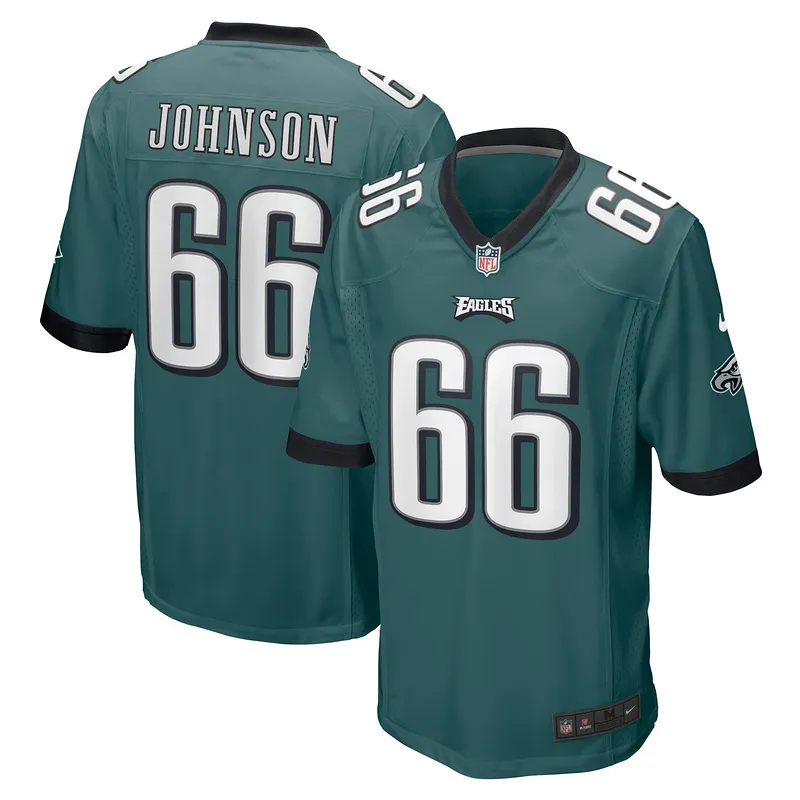 Men's Philadelphia Eagles Roderick Johnson Nike Midnight Green Game Jersey