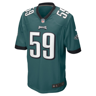 Men's Philadelphia Eagles Thomas Booker IV Nike Midnight Green Game Jersey 01