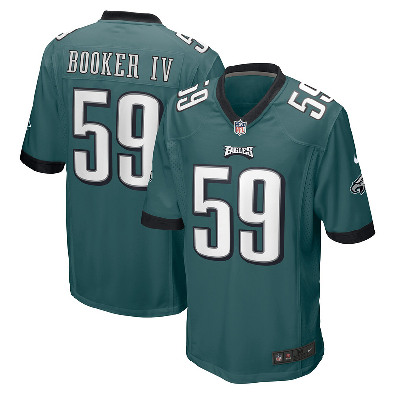 Men's Philadelphia Eagles Thomas Booker IV Nike Midnight Green Game Jersey