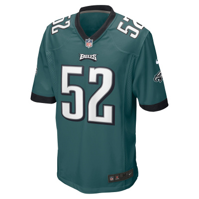 Men's Philadelphia Eagles Zach Cunningham Nike Midnight Green Team Game Jersey 01