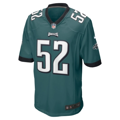 Men's Philadelphia Eagles Zach Cunningham Nike Midnight Green Team Game Jersey 01