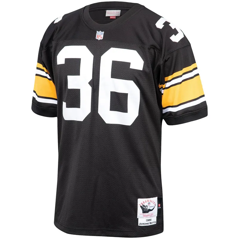 1996 Jerome Bettis Mitchell & Ness Black Authentic Throwback Retired Player Jersey