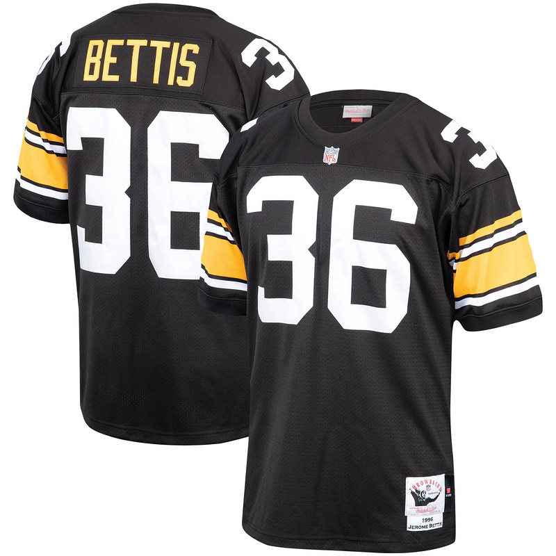 1996 Jerome Bettis Mitchell & Ness Black Authentic Throwback Retired Player Jersey