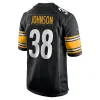 Men's Pittsburgh Steelers Caleb Johnson Nike Black Game Jersey