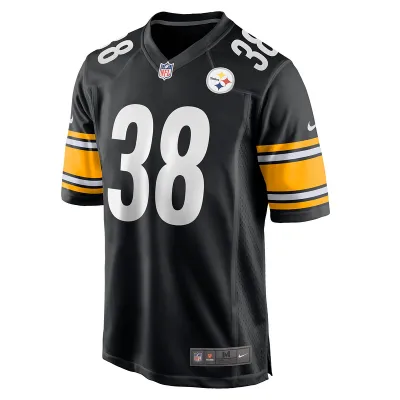 Men's Pittsburgh Steelers Caleb Johnson Nike Black Game Jersey 01