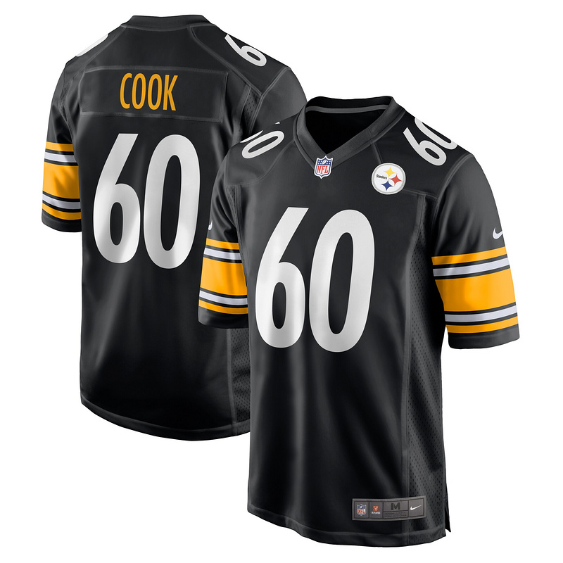 Men's Pittsburgh Steelers Dylan Cook Nike Black Game Jersey