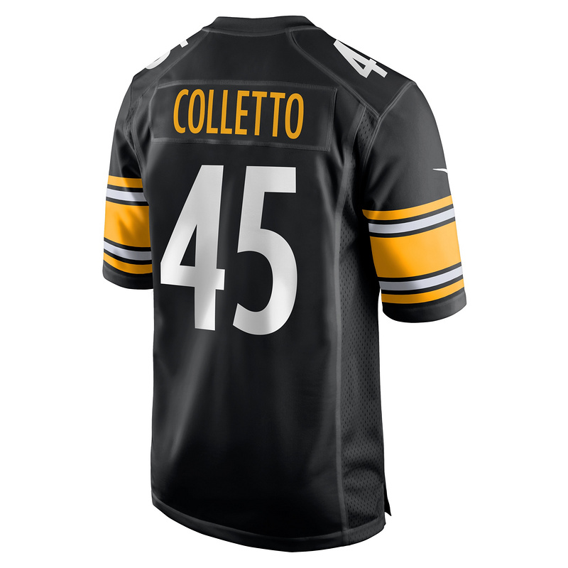 Men's Pittsburgh Steelers Jack Colletto Nike Black Game Jersey