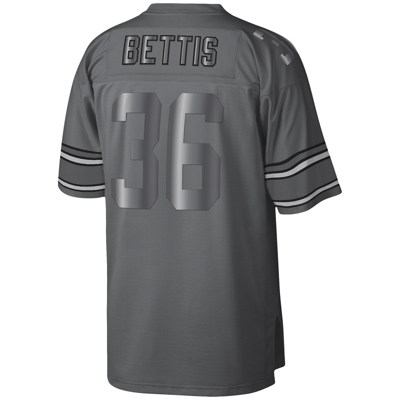 Jerome Bettis Mitchell & Ness Charcoal 1996 Retired Player Metal Legacy Jersey