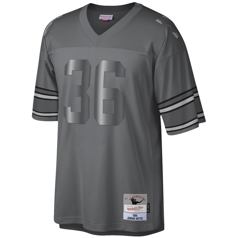 Jerome Bettis Mitchell & Ness Charcoal 1996 Retired Player Metal Legacy Jersey