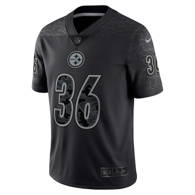 Men's Pittsburgh Steelers Jerome Bettis Nike Black Retired Player RFLCTV Limited Jersey 01