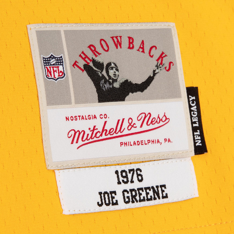 Men's Pittsburgh Steelers Joe Greene Mitchell & Ness BlackGold 1976 Split Legacy Replica Jersey