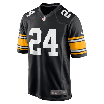 Men's Pittsburgh Steelers Joey Porter Jr. Nike Black Alternate Game Jersey 01