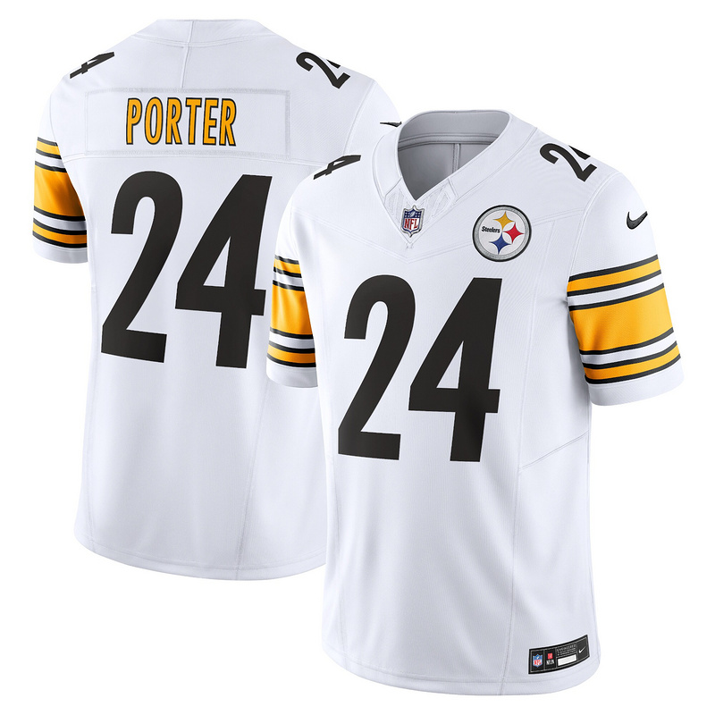 Men's Pittsburgh Steelers Joey Porter Jr. Nike White Vapor F.U.S.E. Limited Jersey