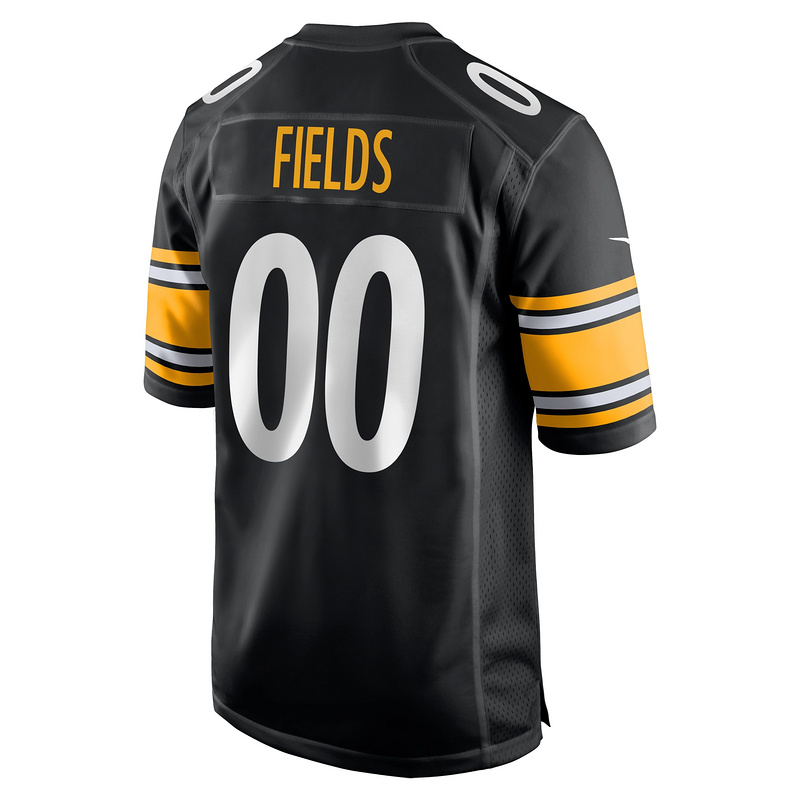 Men's Pittsburgh Steelers Justin Fields Nike Black Game Player Jersey