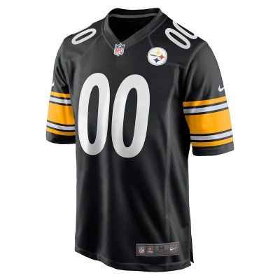 Men's Pittsburgh Steelers Justin Fields Nike Black Game Player Jersey 01