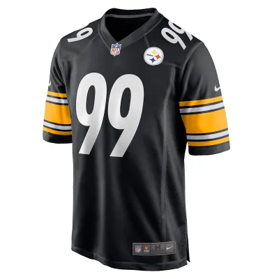 Men's Pittsburgh Steelers Larry Ogunjobi Nike Black Game Player Jersey 01