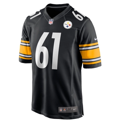 Men's Pittsburgh Steelers Mason Cole Nike Black Game Player Jersey 01