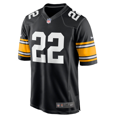 Men's Pittsburgh Steelers Najee Harris Nike Black Game Player Jersey 01