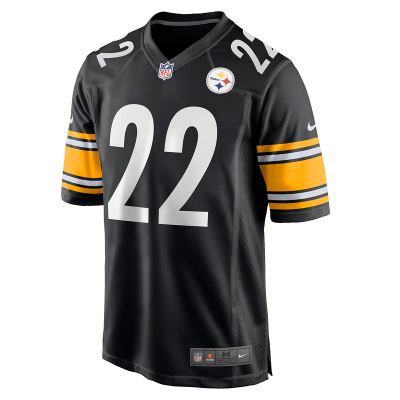 Men's Pittsburgh Steelers Najee Harris Nike Black Player Game Jersey 01