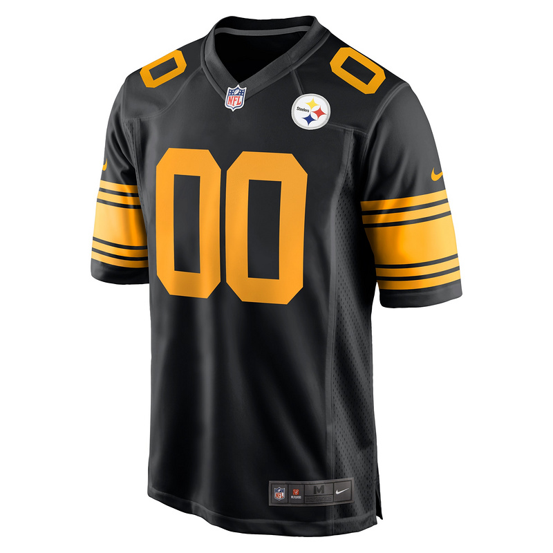 Men's Pittsburgh Steelers Nike Black Alternate Custom Game Jersey