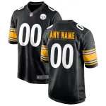 Men's Pittsburgh Steelers Nike Black Custom Game Jersey