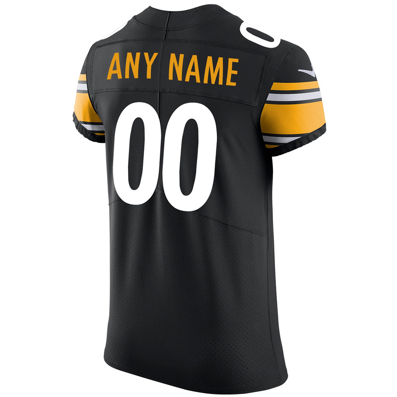 Men's Pittsburgh Steelers Nike Black Vapor Untouchable Custom Elite Jersey