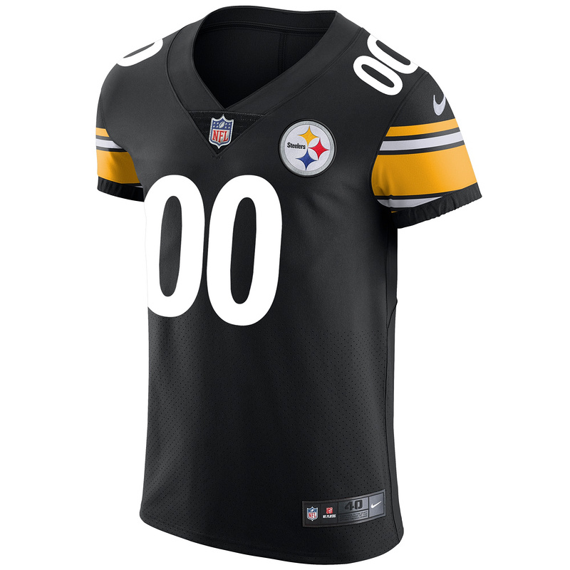 Men's Pittsburgh Steelers Nike Black Vapor Untouchable Custom Elite Jersey
