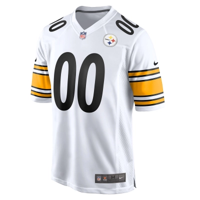 Men's Pittsburgh Steelers Nike White Game Custom Jersey 01
