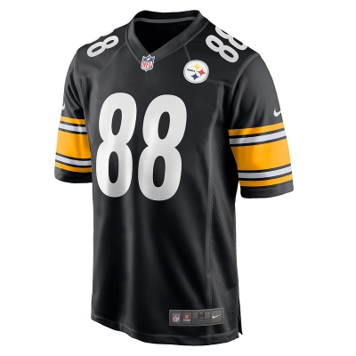 Men's Pittsburgh Steelers Pat Freiermuth Nike Black Game Jersey 01