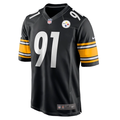 Men's Pittsburgh Steelers Stephon Tuitt Nike Black Game Team Jersey 01