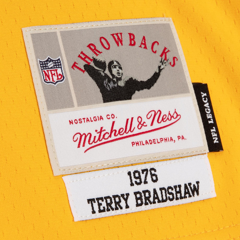 Pittsburgh Steelers Terry Bradshaw Mitchell & Ness BlackGold 1976 Split Legacy Replica Jersey