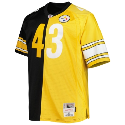 Troy Polamalu Mitchell & Ness BlackGold Big & Tall Split Legacy Retired Player Replica Jersey 01