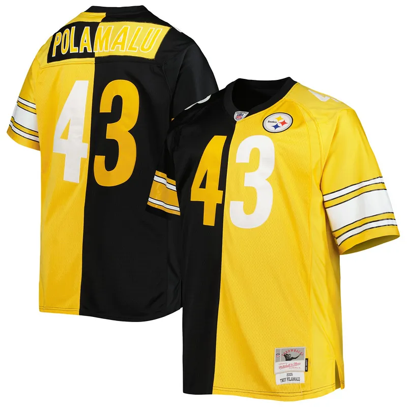 Troy Polamalu Mitchell & Ness BlackGold Big & Tall Split Legacy Retired Player Replica Jersey