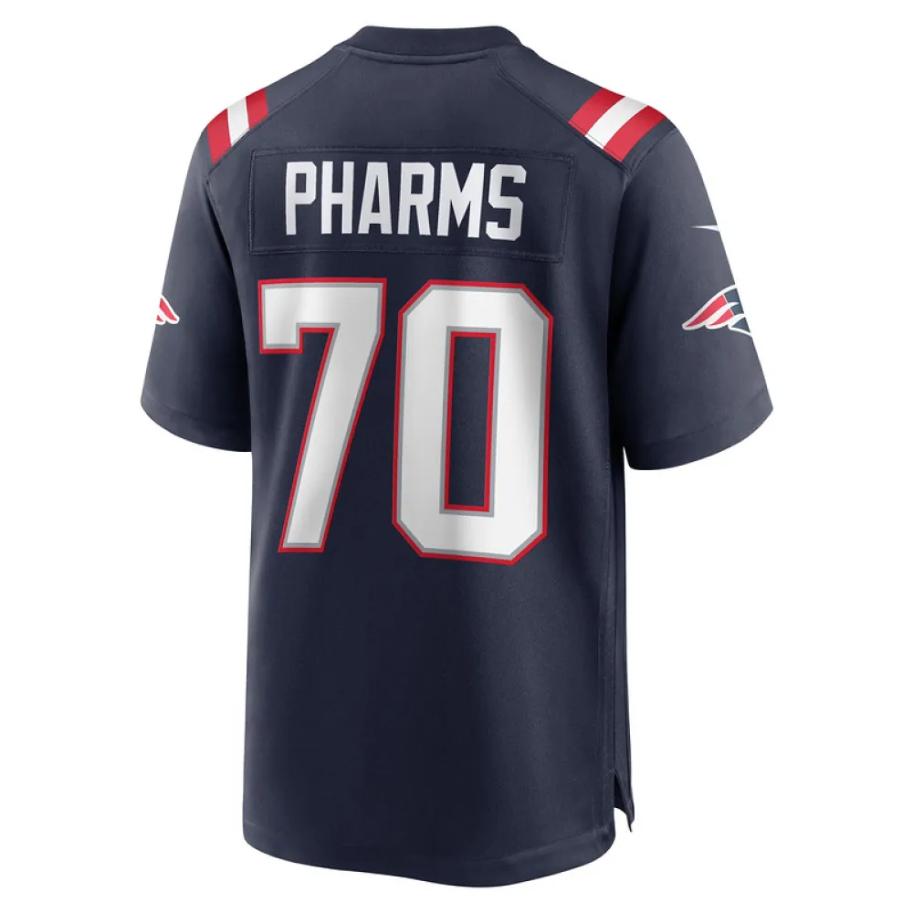 New England Patriots Jeremiah Pharms Jr. Nike Navy Game Jersey