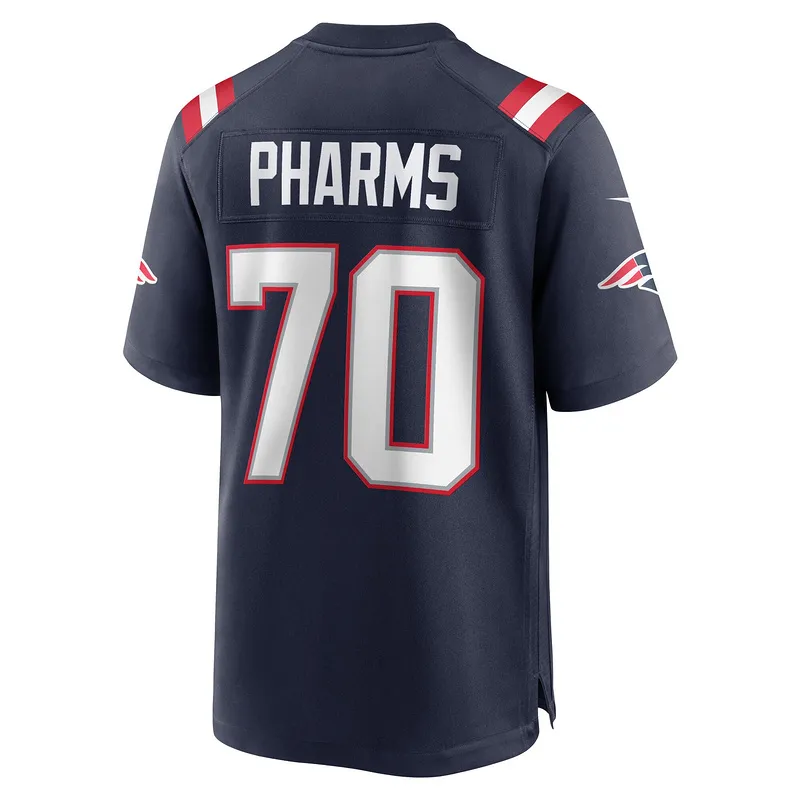 New England Patriots Jeremiah Pharms Jr. Nike Navy Game Jersey
