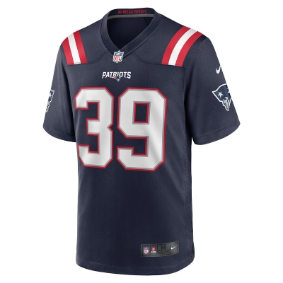 New England Patriots Jamycal Hasty Nike Navy Game Jersey 01