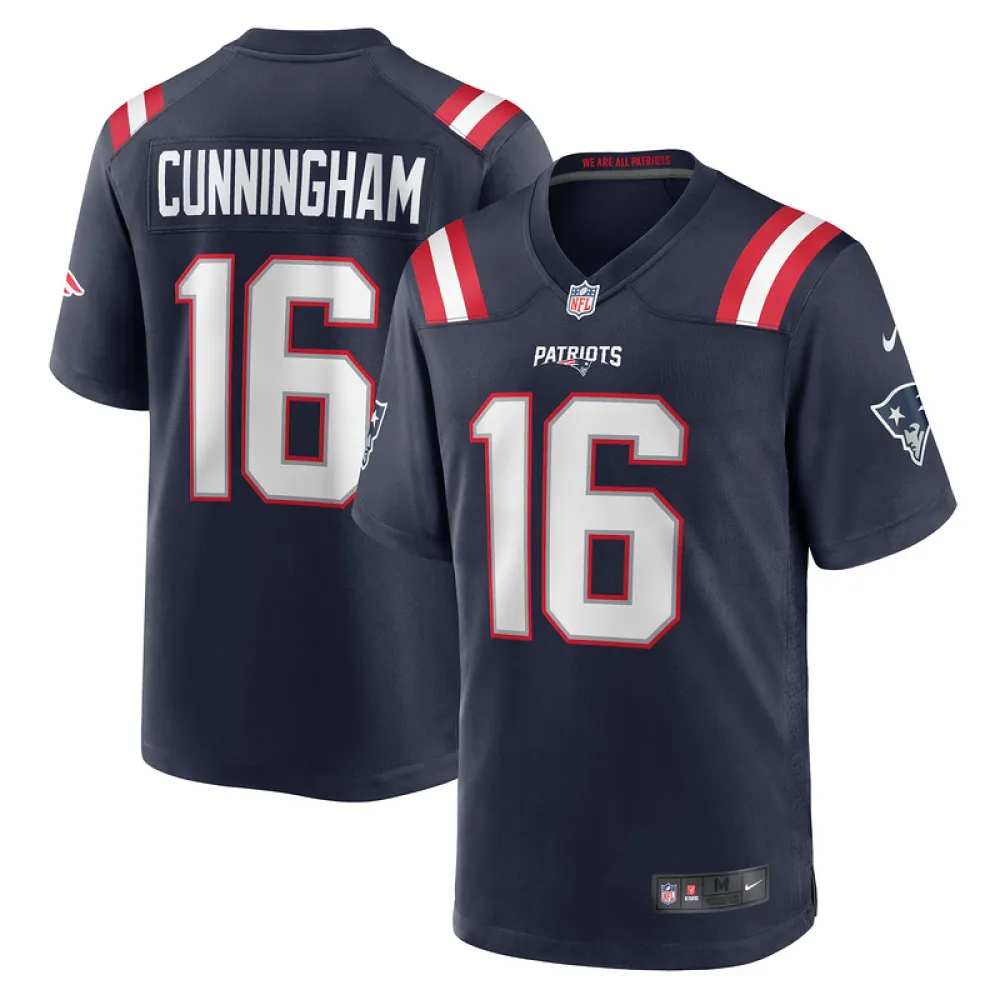 New England Patriots Malik Cunningham Nike Navy Game Jersey