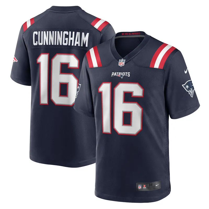 New England Patriots Malik Cunningham Nike Navy Game Jersey