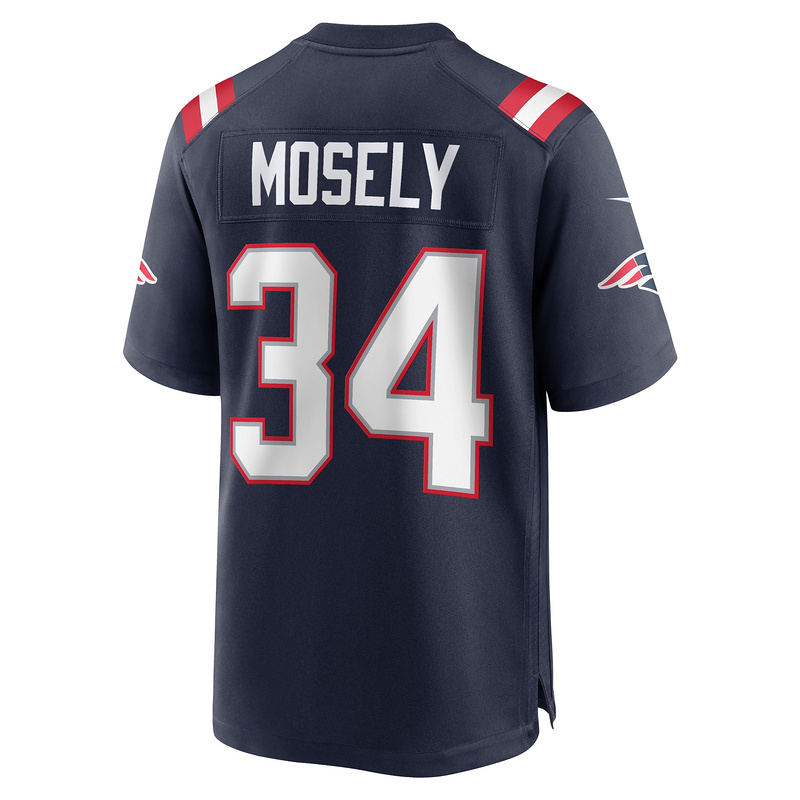 New England Patriots Quandre Mosely Nike Navy Home Game Player Jersey