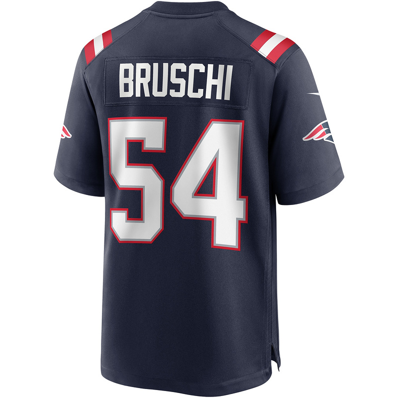New England Patriots Tedy Bruschi Nike Navy Game Retired Jersey