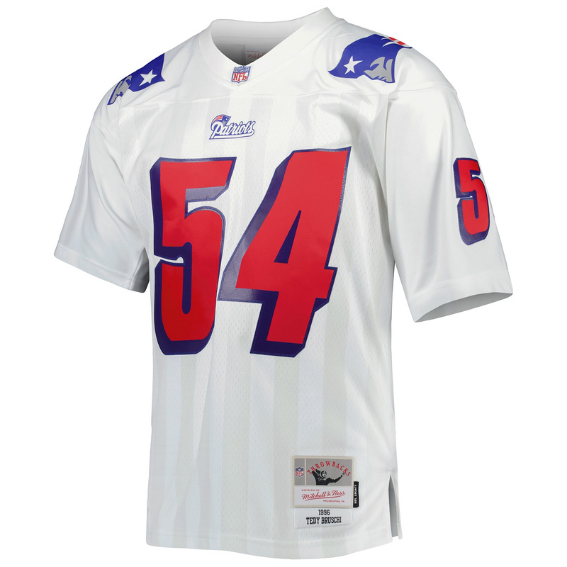 New England Patriots Tedy Bruschi Mitchell & Ness White Legacy Replica Jersey