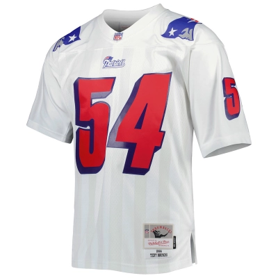New England Patriots Tedy Bruschi Mitchell & Ness White Legacy Replica Jersey 01