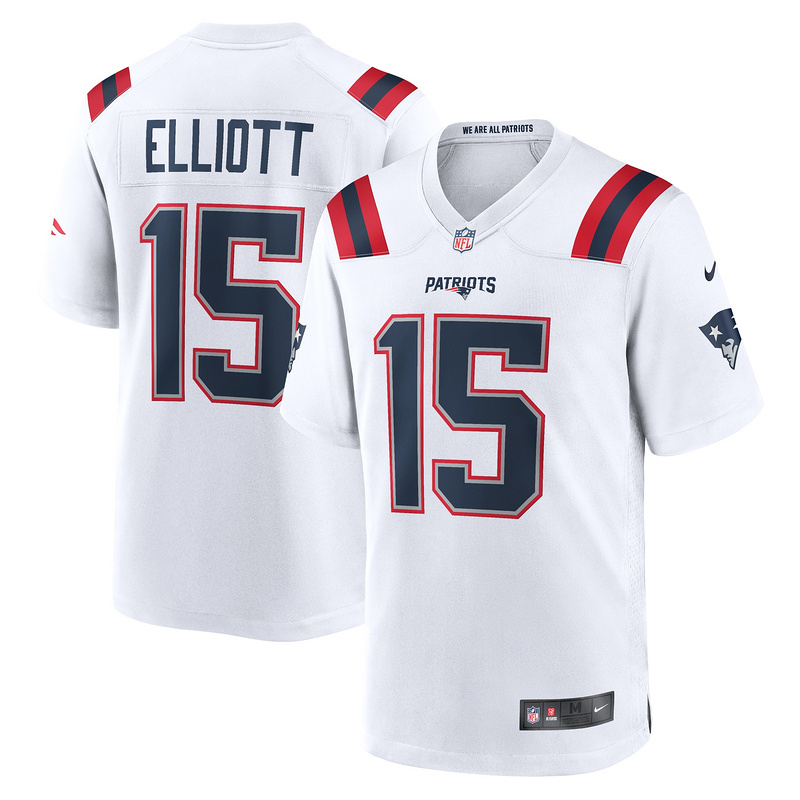 New England Patriots Ezekiel Elliott Nike White Player Jersey
