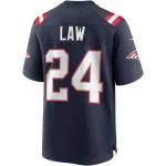 New England Patriots Ty Law Nike Navy Game Retired Jersey