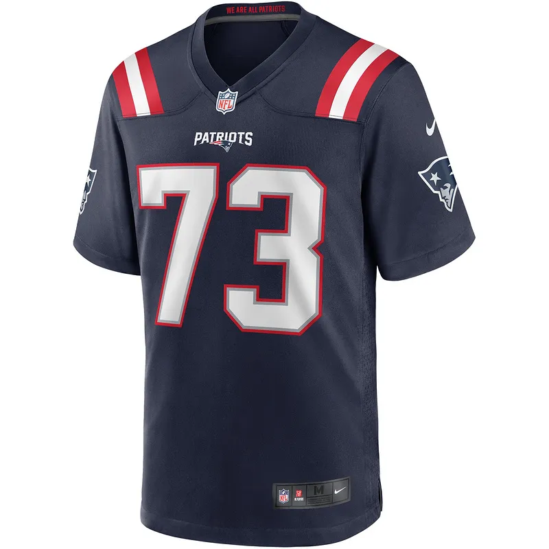 New England Patriots John Hannah Nike Navy Game Retired Player Jersey