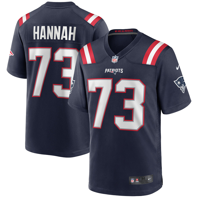 New England Patriots John Hannah Nike Navy Game Retired Player Jersey