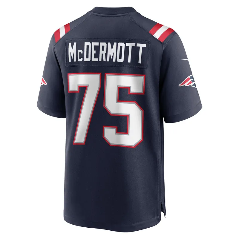 New England Patriots Conor McDermott Nike Navy Home Game Jersey