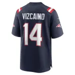 New England Patriots Tristan Vizcaino Nike Navy Home Game Player Jersey