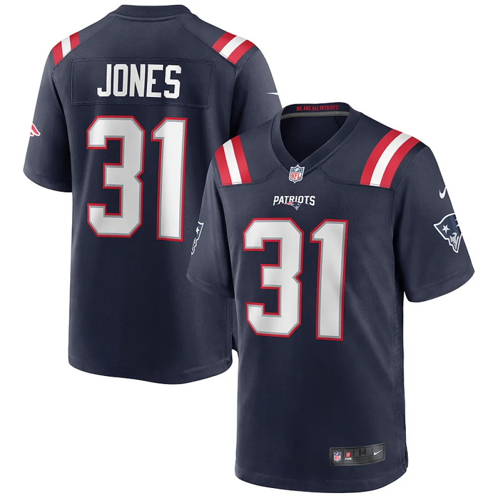New England Patriots Jonathan Jones Nike Navy Game Jersey