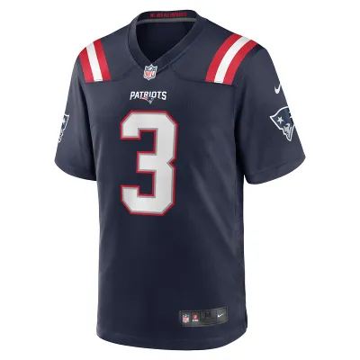 New England Patriots Jabrill Peppers Nike Navy Game Jersey 01
